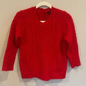 Adorable 3/4 sleeve red small J.Crew sweater